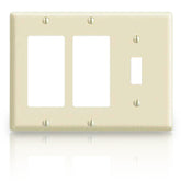 Leviton 80431 Decora Standard Size Smooth Plastic Wallplates